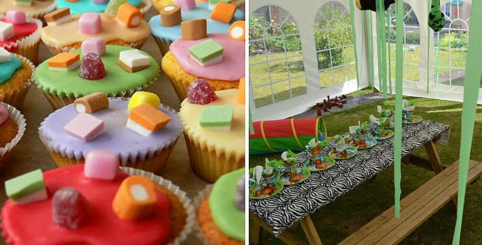 Pagoda marquees set up for a children's event