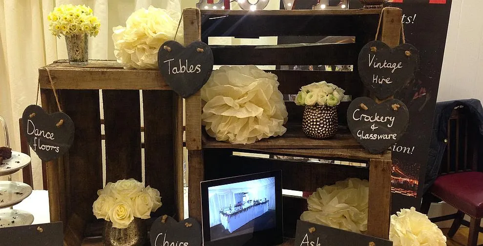 Hire furniture set out ready for an event